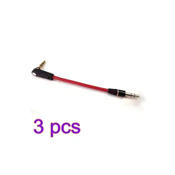 

3 PCS Universal 0.2M 20cm Red 3.5mm Jack to Jack Aux Cable Male to Male Stereo Audio Cable for Acoustic equipment phone ipad