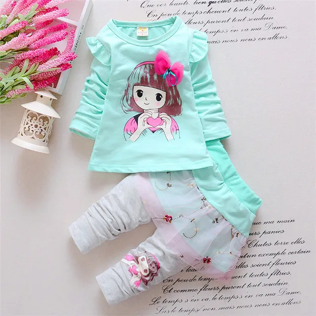 Kids Baby Girl Clothes Print Outfits