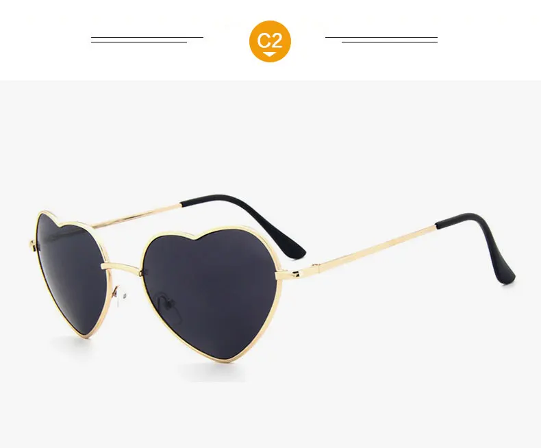 Модные дизайнерские солнцезащитные очки с сердечком, брендовые ретро женские солнцезащитные очки, красные, желтые, розовые, Gafas Оттенки для леди, винтажные очки UV400