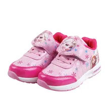 Spring New Children Shoes Girls Sneakers Elsa Anna Princess Kids Shoes Fashion Casual Sport Running Leather Shoes for girls in the spring of the new brand princess girls shoes shoes fashion bud children shoes