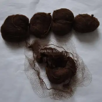 

500 Pieces Wholesale Price Dark Brown Color Nylon Material Hairnets With Elastic Lines Wholesale Price High Quality
