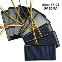 Solar panel 5V 60MA Polycrystalline Photovoltaic Solar cell panel for charging 3.6V /3.7V Battery DIY Solar light Solar toy ect.