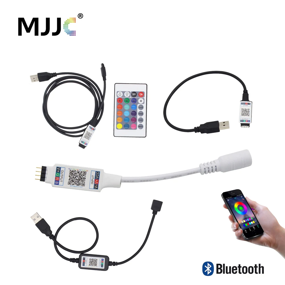Bluetooth светодиодный контроллер RGB USB IOS Android Phone 5 в 12 В 24 мини приложение умный