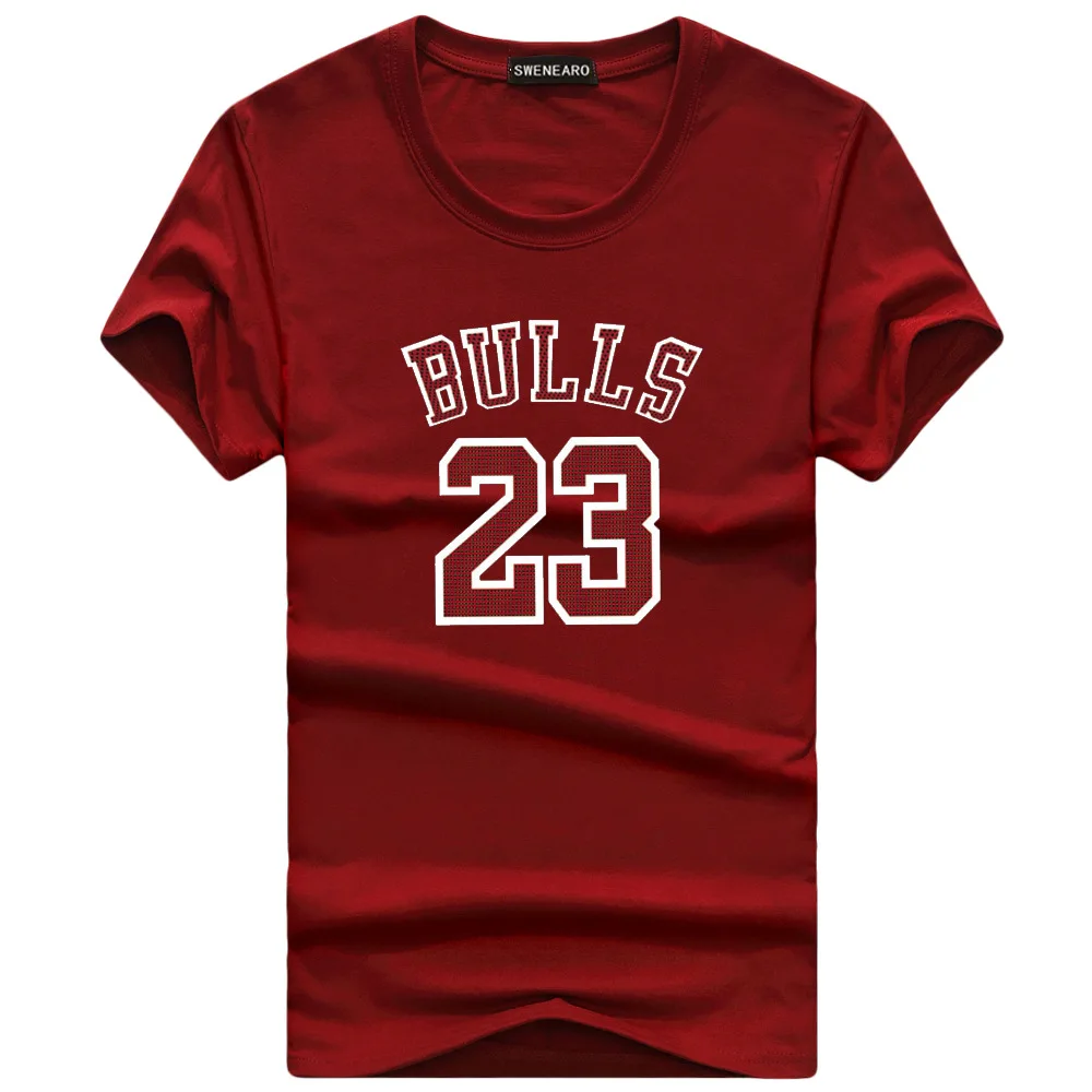 

2019 New Brand Clothing letter 23 Men T-shirt Cotton Polyester O-Neck Prin Men T Shirt Homme Fitness Camisetas Hip Hop Tshirt