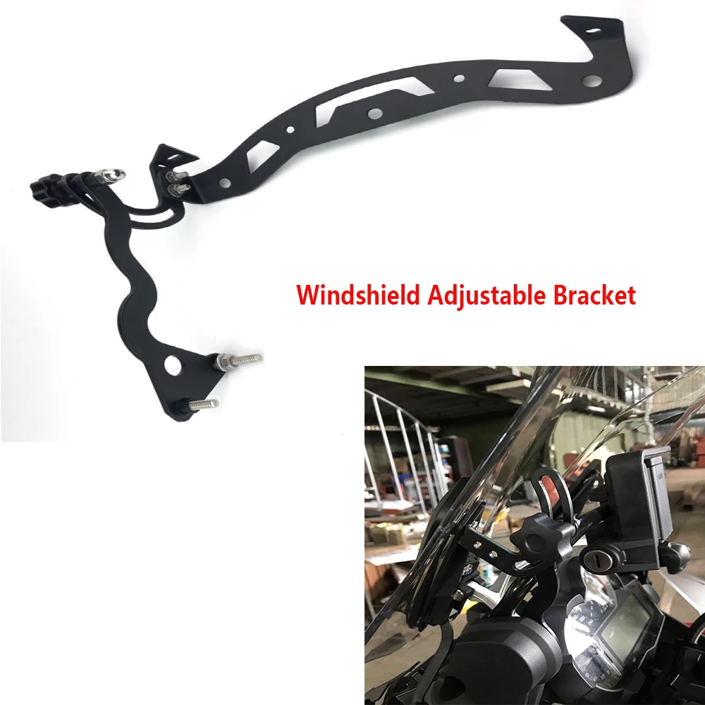 

Windshield Windscreen Steel Adjustable Bracket Mounting Holder Hard For BMW R1200GS R1250GS ADV 1200 GS LC 2013-2019 Adventure