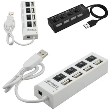 Etmakit Портативный 4 Порты и разъёмы USB 2.0 Внешний multi расширение 480 Мбит/с на выключатель индикатор светодиодный для iphone Samsung huawei