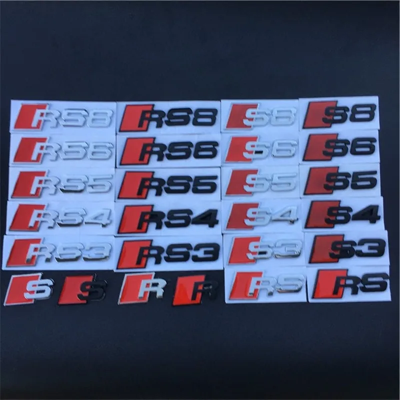 

DIY Auto Metal 3D Sticker Auto Trunk Lid Sticker Badge Emblem Decoration Universal Black/Silver