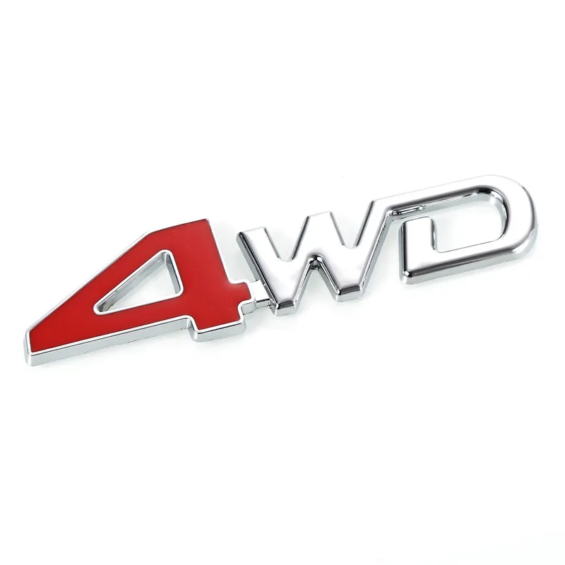 Автомобильный 3D 4WD красный логотип 4 колеса эмблема значок Detor наклейка