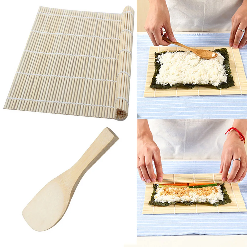 Easy SuShi Bamboo rolling Mats Kitchen DIY Set Sushi Roll Roller