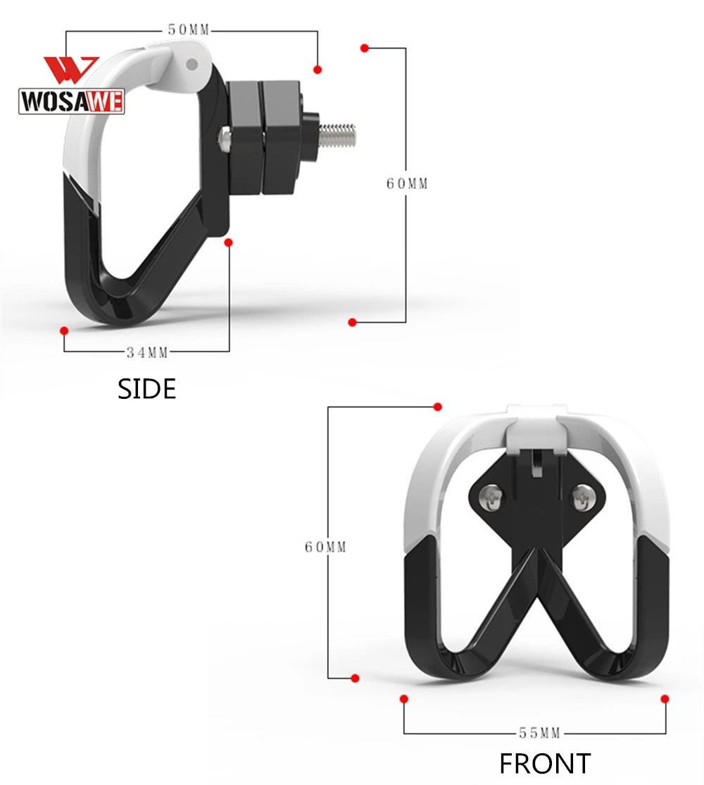 WOSAWE Multifunction Motorcycle Hook Luggage Helmet Hook Iron Claw Double Bottle Carry Holders With Screws Scooter Motocross