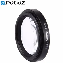 For Go Pro Accessories 37mm 12.5X Macro Lens Filter + Lens Protective Cap for Xiaomi Xiaoyi Yi II 4K 4K+ Sport Action Cameras