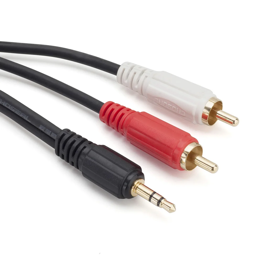 Автомобильный аудиокабель Rca 3 5 мм разъем разделитель для 2 x RCA до Папа папа AUX