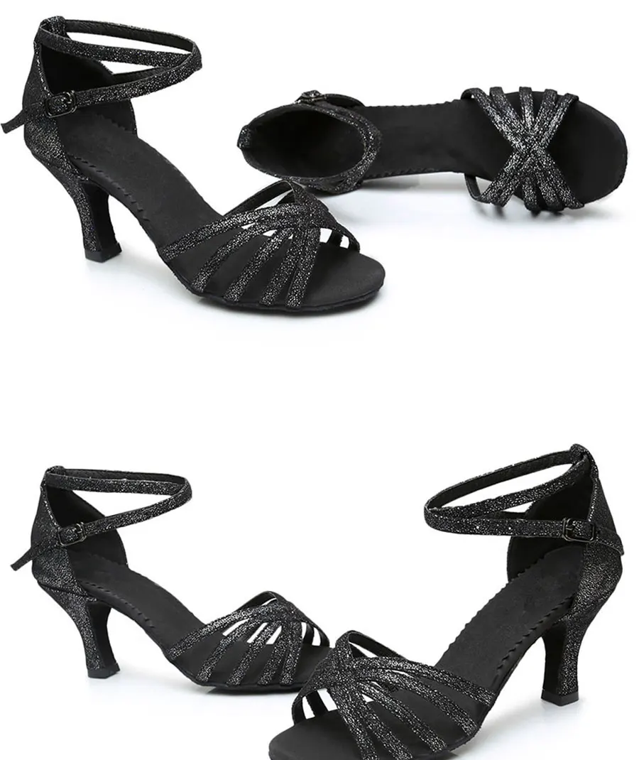 HoYeeLin Бальные вечерние сандалии для танцев Для женщин женская обувь на платформе с открытым носком на среднем каблуке Сальса латина Румба танцевальная обувь на каблуке 6 цветов