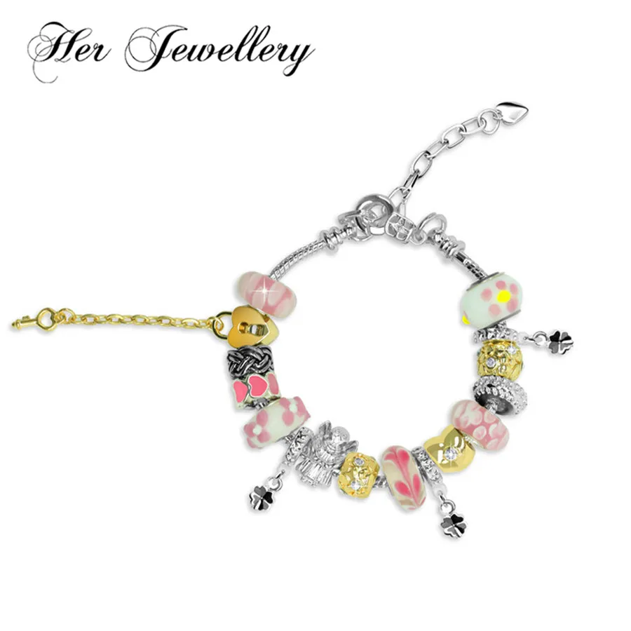 

Her Jewellery Beaded bracelets Charm women Alloy bracelet Made with crystals from Swarovski HB0090