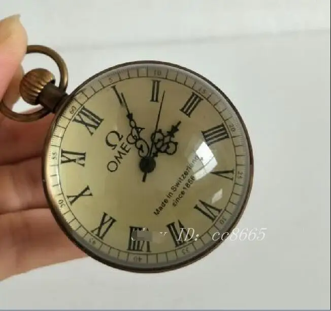 

CHINESE BRASS GLASS pocket watch BALL clock/large
