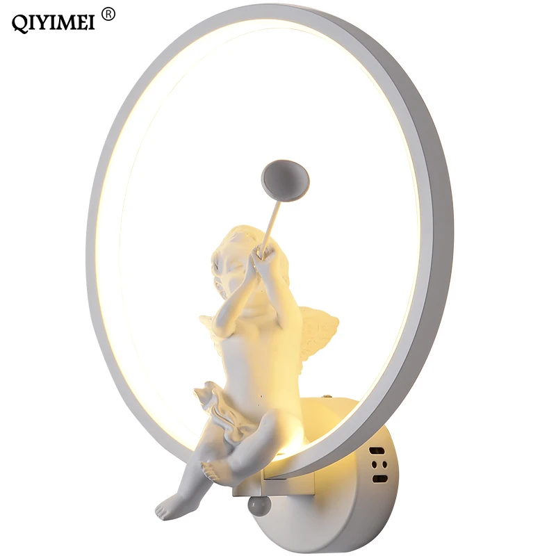  Modern Wall Lamps art angel Nordic creative for living room bedroom bedside lighting bracket High-p - 32829236174