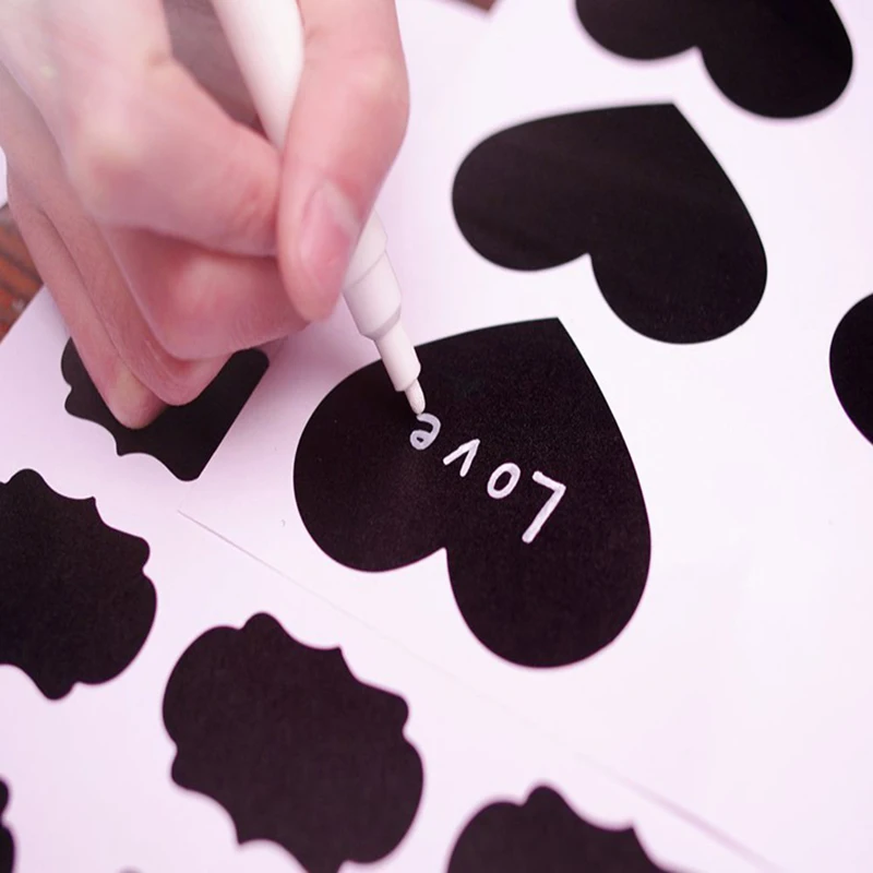 Buy 72pcs Heart Pattern Chalkboard Label Chalk Pen