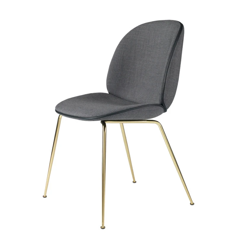 

Nordic Wrought Iron Beetle Dining Chair Casual Simple Home Hotel Cafe Chair Meeting Room