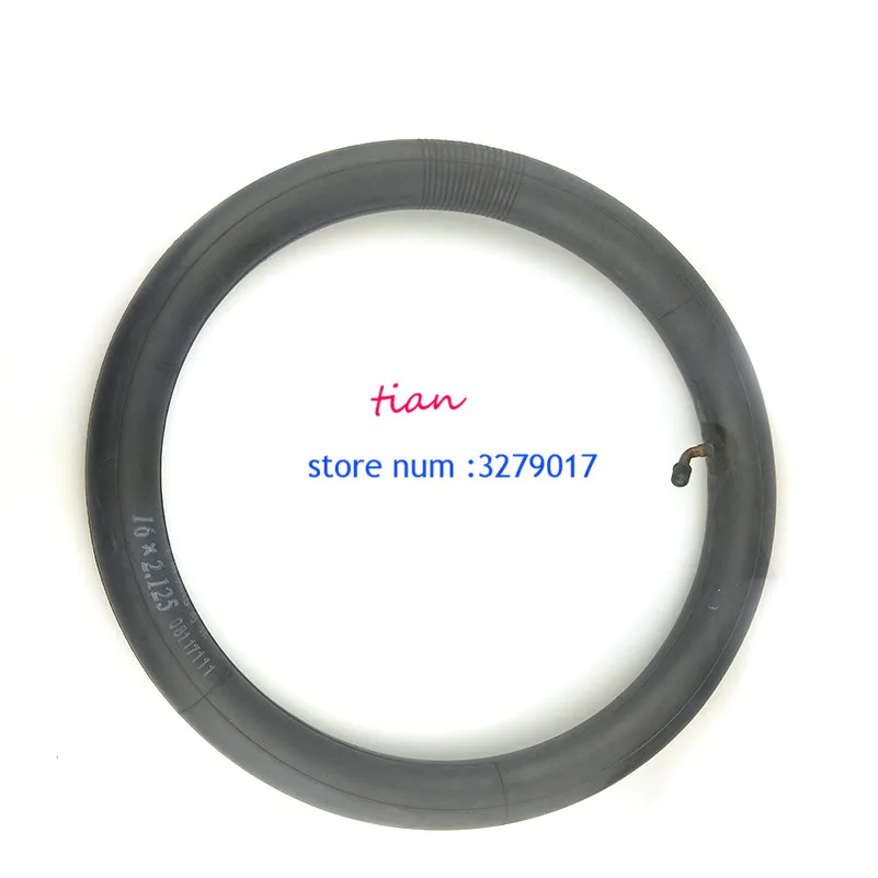 

Inner Tube 16 x 2.125 with a Bent Angle Valve Stem fits many gas electric scooters and e-Bike 16x2.125