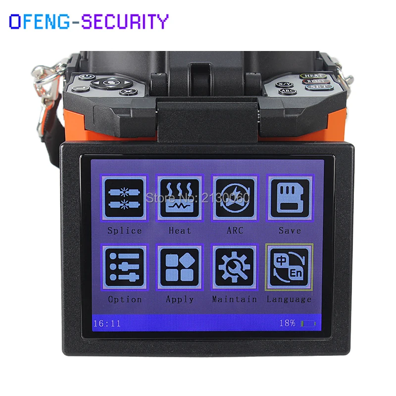 FTTH Automatic Optical Fiber Fusion Splicer Machine Electrode A-80S Fiber Optic Splicers Welding Splicing Machine Orange