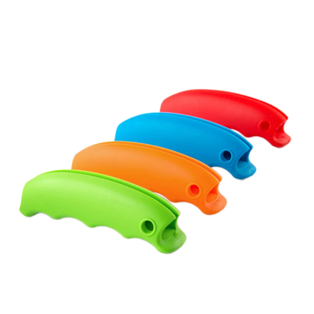 

New Pattern Silicone Bucket Food Stuff Shopping Labour Save Carrying Bags Handle Holder Hanger Kitchen Tools 70
