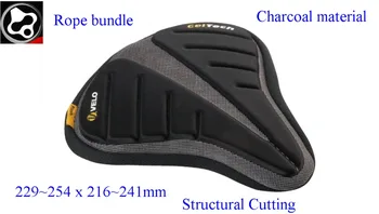 

VELO ( FOURIERS NEW ) Leisure Bicycle Bike Saddle Rope bundle Charcoal material Structural Cutting 229~254 x 216~241mm