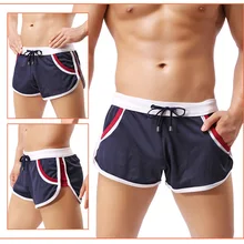 HEFLASHOR мужские летние полосатые Лоскутные дышащие шорты с эластичной талией мужские спортивные шорты спортивные штаны Спортивная одежда