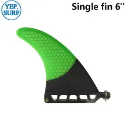 Плавники для серфинга одноплавники 6 "плавники для серфинга зеленого цвета