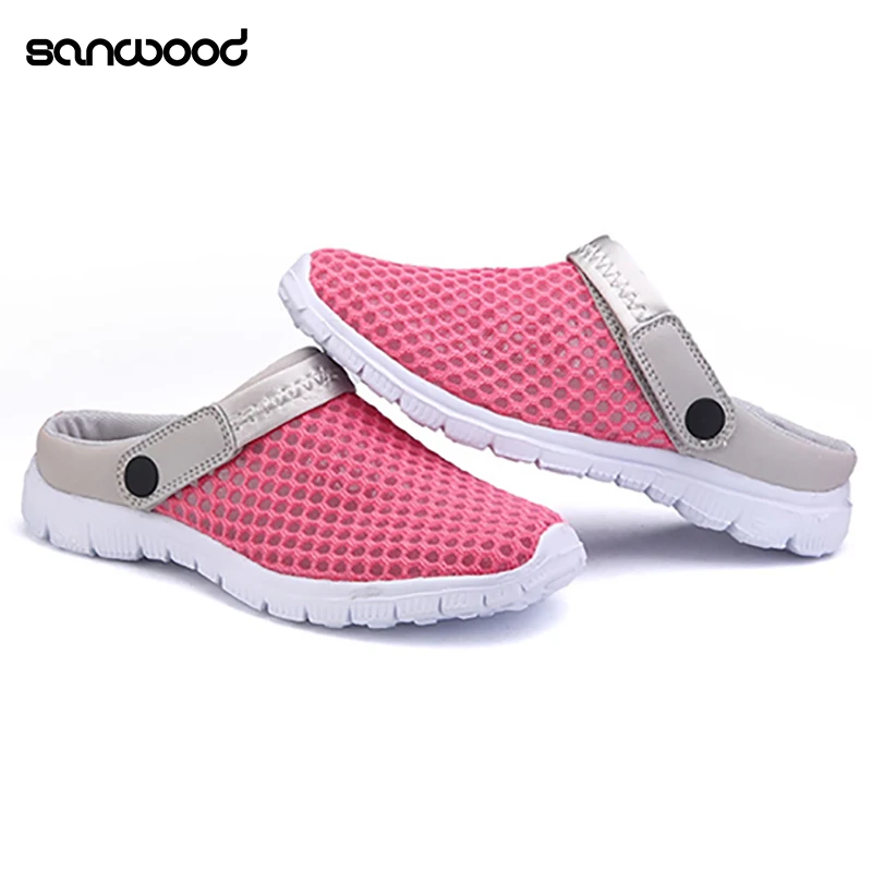 

Summer Casual Hollow Sandals Mesh Beach Slippers Flat Leisure Shoes Women