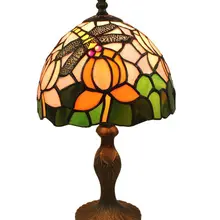 Настольные лампы в виде стрекозы стекло Тиффани Настольный светильник море Стиль Спальня E14 110 V-240 V