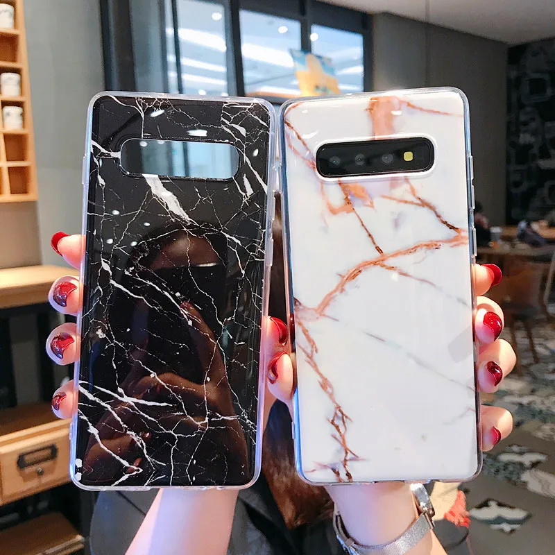 

Luxury Marble Case on for Fundas Samsung Galaxy S10 Plus Cover for Samsung S10 S10e S 10 S10Plus Silicone Soft TPU Phone Case