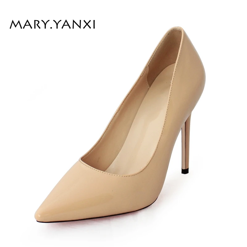 Spring/Autumn Women Pumps Women's Shoes Genuine Leather High Heel Thin Heels Pointed Toe Fashion Party Slip-On Shallow Solid цена Spring/Autumn Women Pumps Women's Shoes Genuine Leather High Heel Thin Heels Pointed Toe Fashion Party Slip-On Shallow Solid цены онлайн