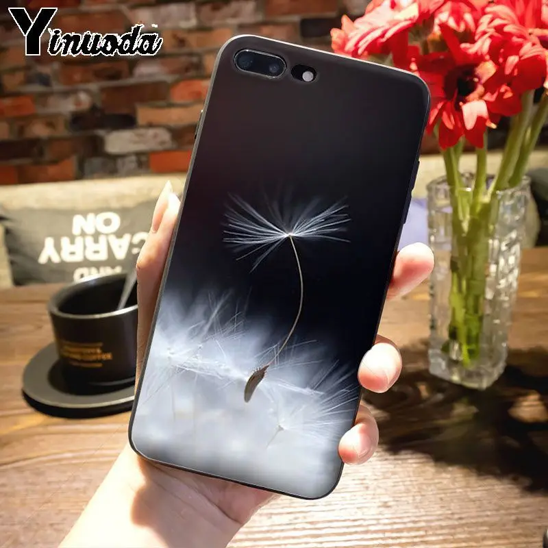 Популярный чехол Yinuoda с изображением одуванчика летающего цветка для Apple iPhone 8 7 6 6S