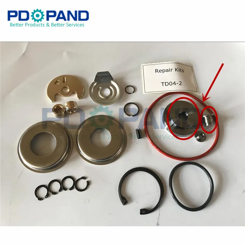 Turbocharger repair rebuilding kits set 49377 for TD04 turbo charger flate back compressor wheel 4D56 engine 2.5L