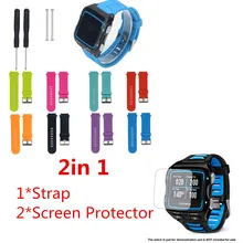 2 в 1 замена силиконовые часы тканый ремешок для часов Ремешок для Garmin Forerunner 920XT+ 2 шт ЖК-защитная пленка для экрана
