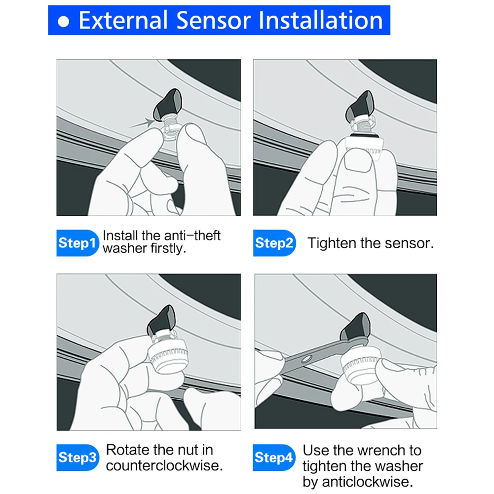 TPMS Автомобильная электроника беспроводная система контроля давления в шинах с внешними сменными датчиками батареи ЖК-дисплей U903