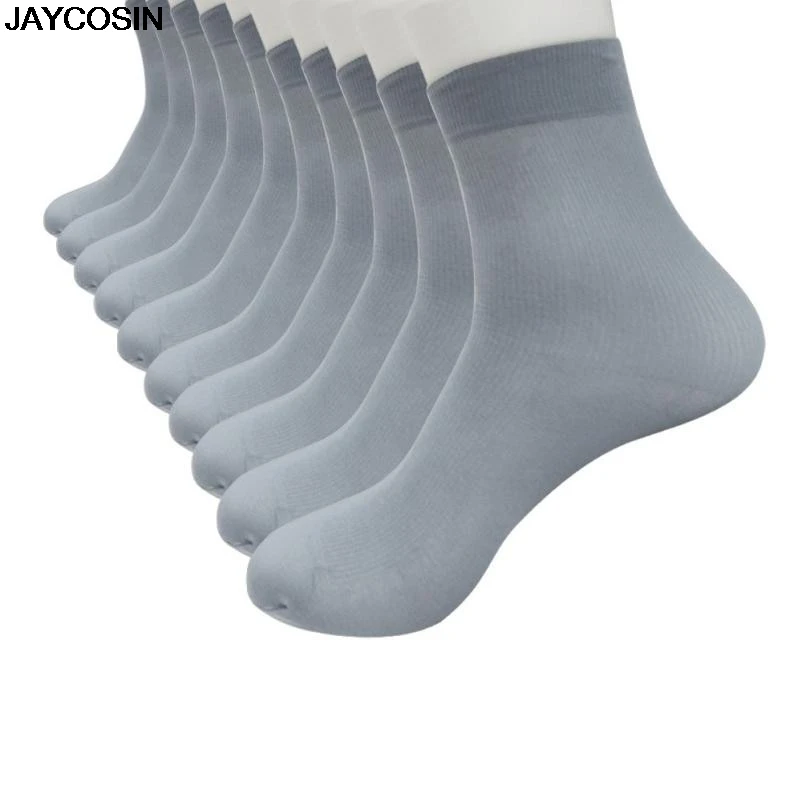 JACOSIN мужские s носки 10 пар бамбуковые волокна ультра-тонкие эластичные шелковистые короткие шелковые чулки мужские удобные хлопковые носки для девушек