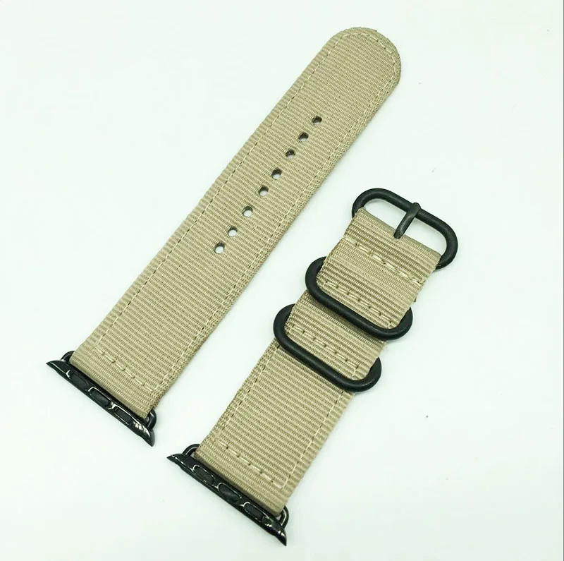 Ремешок нейлоновый для наручных часов Apple Watch band умный браслет в стиле НАТО с