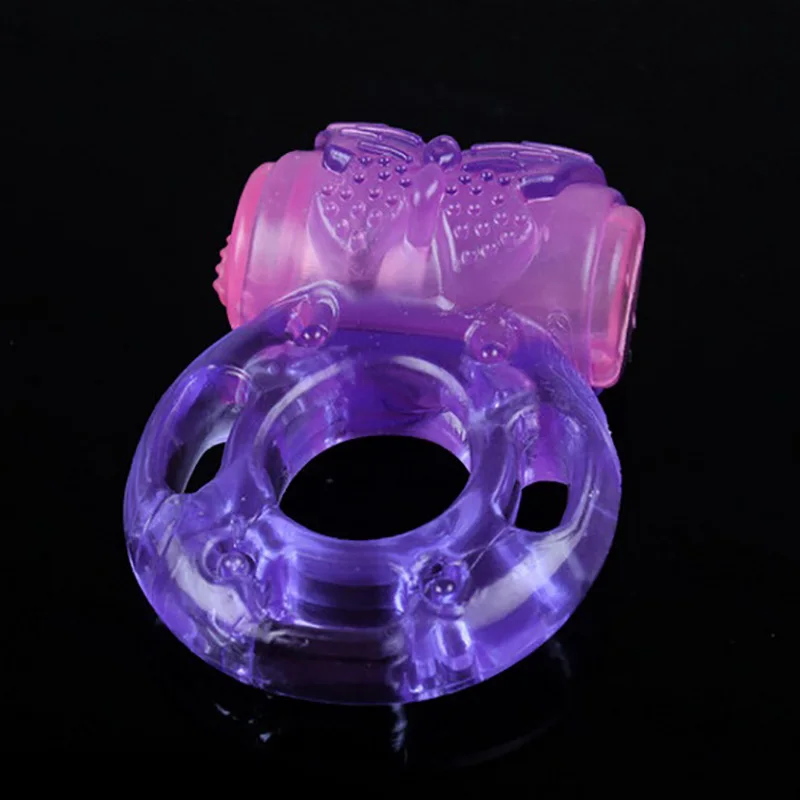 1Pcs Elastic Delay Penis Rings Vibrating Cock Ring Stretchy Intense Clit Stimulation Couples Sexy Toy Premature Ejaculation Lock for Men (9)