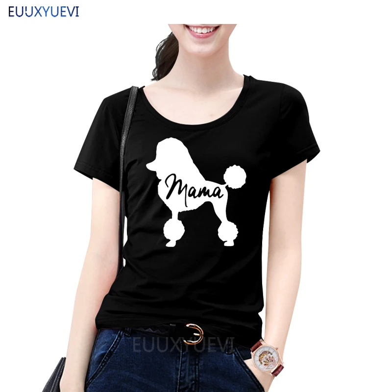 

Women Dog Mom Shirt Poodle Gifts For Dog Owner Mothers Day T Shirt Pet Lover tops Dog Lover Mommy Clothes Animal Lover Tees