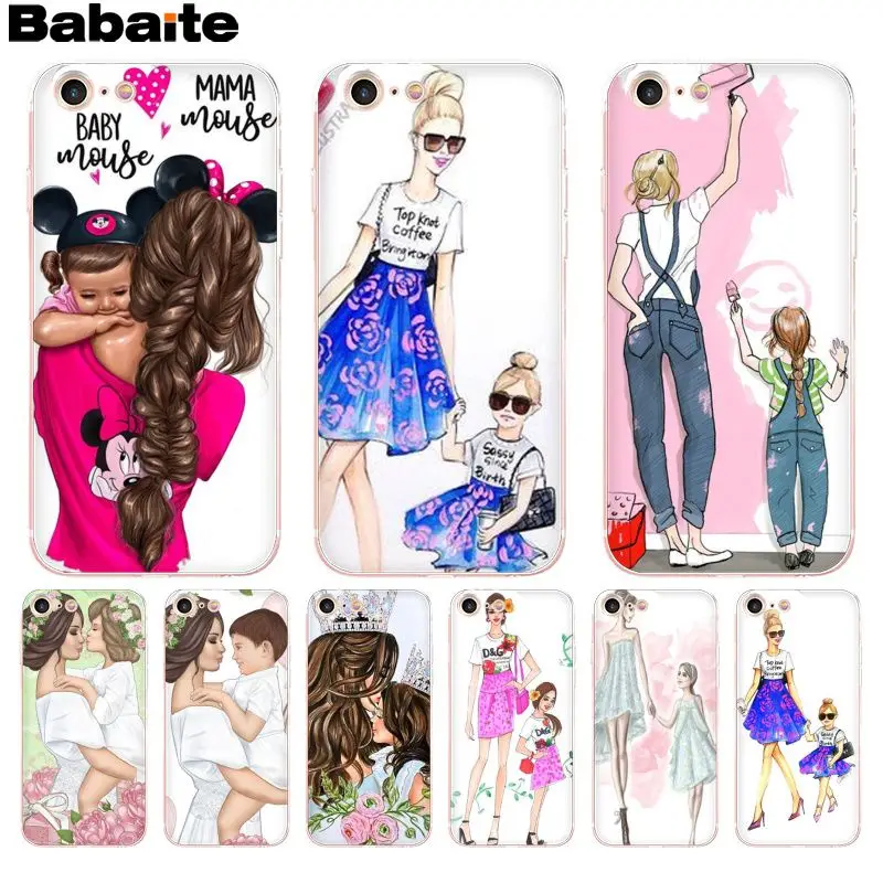 

Babaite Fashion mom and daughter On Sale Luxury Cool Phone Accessories Case for Apple iPhone 8 7 6 6S Plus X XS max 5 5S SE XR