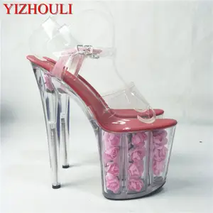 pink plastic heels