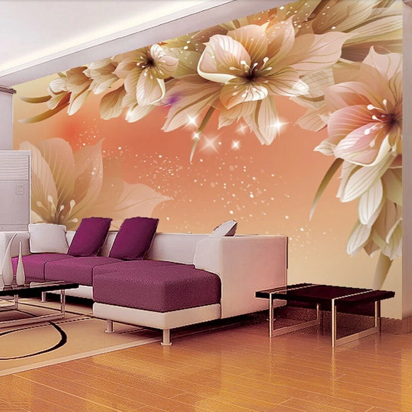 3d Photo Wallpaper Bedroom - Custom 3d Photo Wallpaper Modern Flower Wall  Mural - Aliexpress