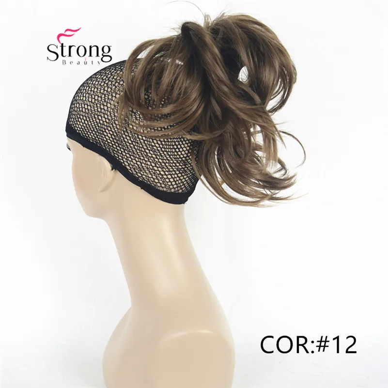 Серебристые 10-12 дюймовые короткие натуральные волнистые конский хвост для наращивания волос с клипсой для когтей на выбор цвета - Цвет: #12