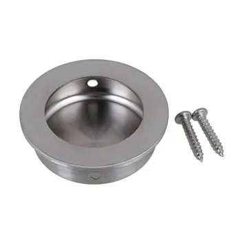 

10/5/1pcs 304 Stainless Steel 40mm OD Recessed Round Knob Handle Pull for Cabinet Drawer Closet Cupboard Door