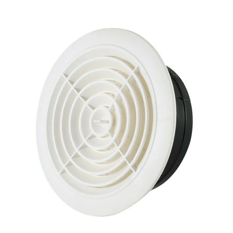 Регулируемая вытяжная вентиляционная круглая стена вентиляционное отверстие ABS жалюзи белая решетка крышка для ванной комнаты офис кухня вентиляция