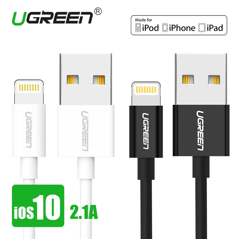 [For MFi iPhone Cable iOS 10],Ugreen USB Cable for Lightning to USB 2.1A Fast USB Charger Cable for iPhone 7 6 6s iPad mini 2 3