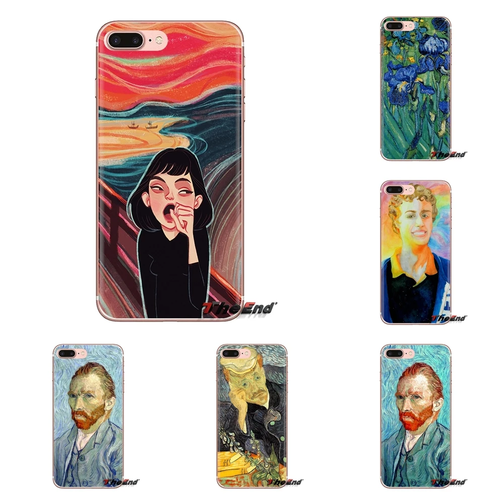 Для Samsung Galaxy S3 S4 S5 Mini S6 S7 Edge S8 S9 S10 Plus Note 3 4 5 8 9 Мягкие Чехлы с цветами Винсент Ван Гог