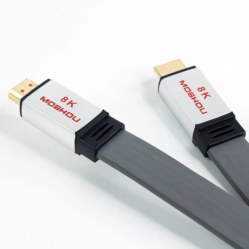 MOSHOU HDMI кабели 2,1 Усилитель UHD 8 к 60 Гц динамический HDR 4:4:4 4 к 120 Гц 48Gps HDCP2.2 с ARC Аудио Видео 1 М 1,5 м 2 м 5 м 10 м 15 м - Цвет: Gray