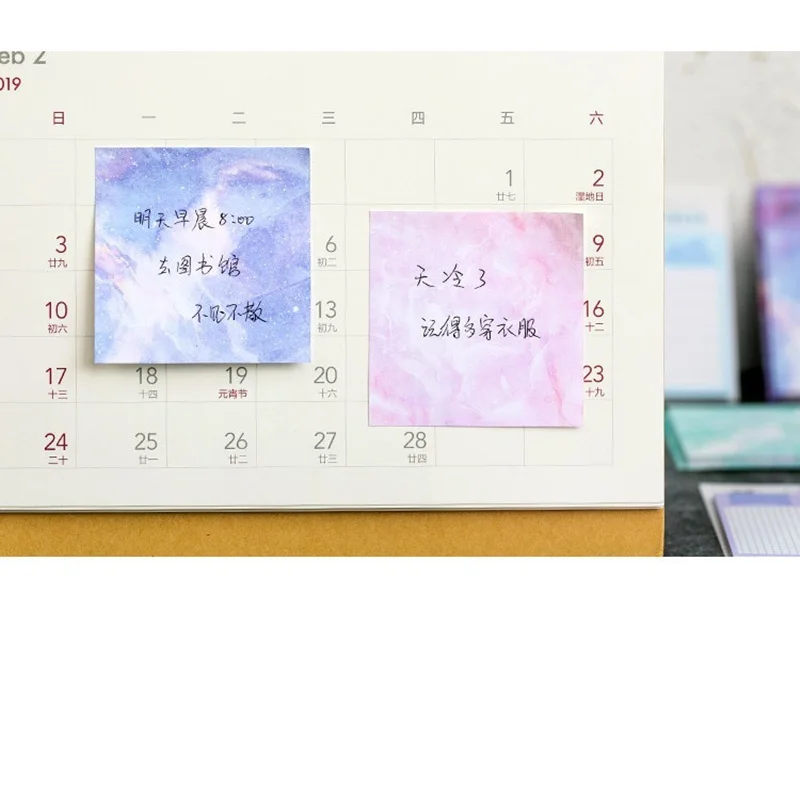 24 шт. натуральная мраморная Памятка звездная звезда Sakura sticky notes To do list planner